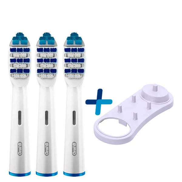 Насадки Oral-B EB30 TriZone (3 шт.) на зубную щетку с подставкой