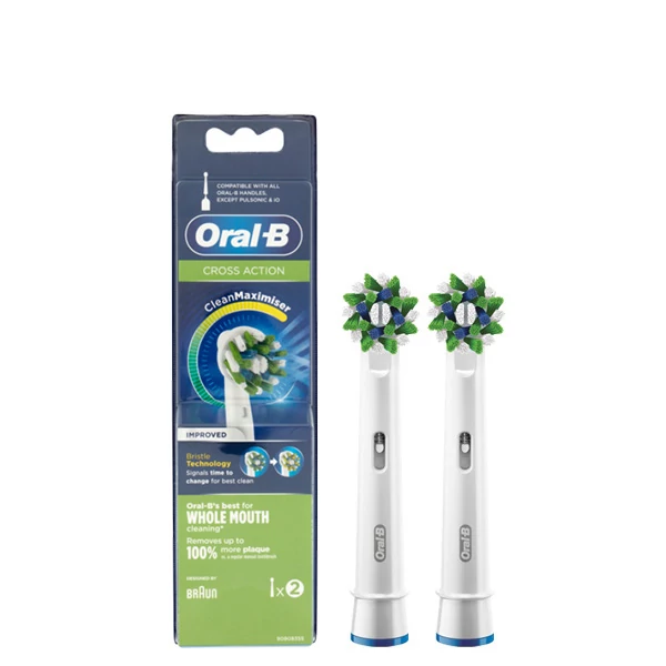 Насадки Oral-B EB50RB Cross Action CleanMaximiser (2 шт.) на зубную щетку