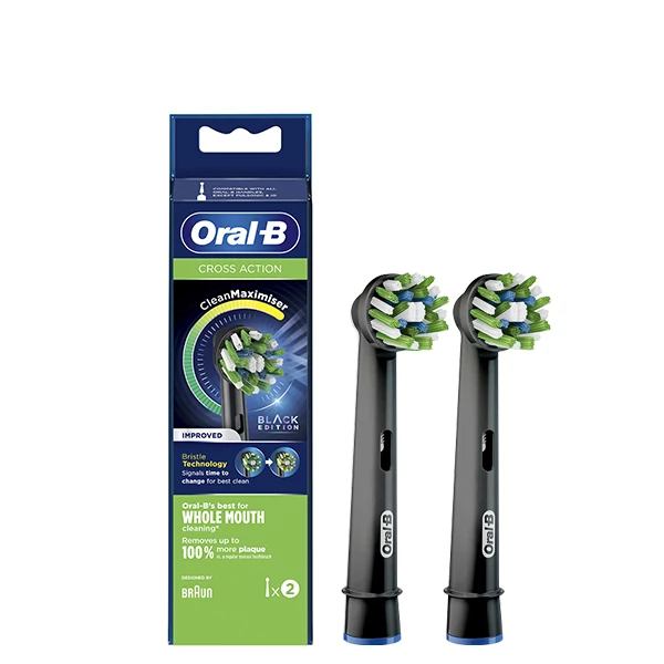 Насадка Oral-B EB50BRB Cross Action CleanMaximiser Black (2 шт) ЕС