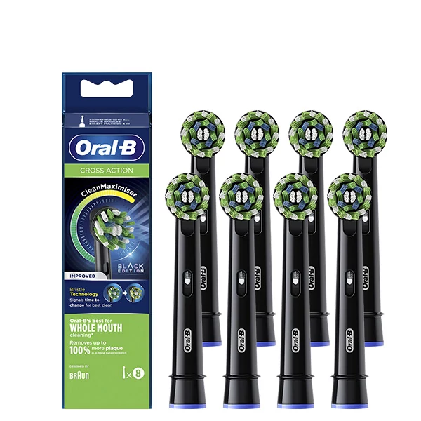 Насадка Oral-B EB50BRB Cross Action CleanMaximiser Black (8 шт.)