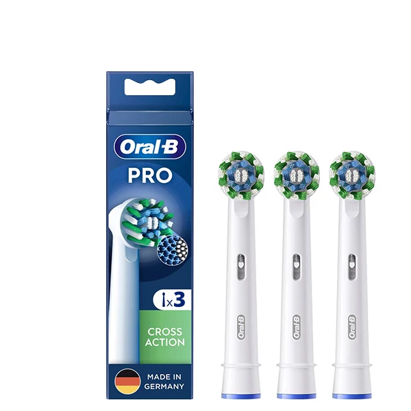 Насадки Oral-B EB50RX Pro Cross Action White на зубную щетку (3 шт.)