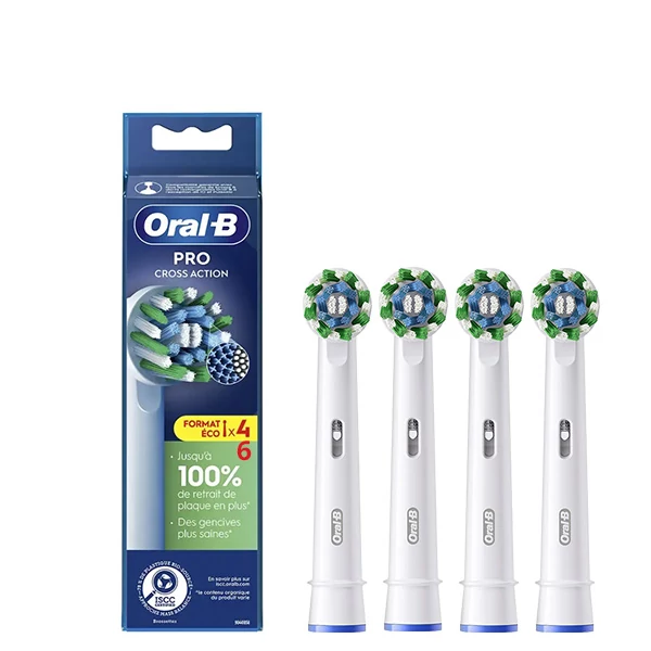 Насадки Oral-B EB50RX Pro Cross Action White на зубную щетку (4 шт.)