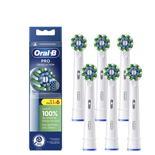 Насадки Oral-B EB50RX Pro Cross Action White на зубную щетку (6 шт.)