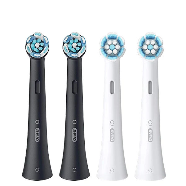 Набор насадок Oral-B iO RB CB Ultimate Clean Black + RB SW Gentle Care White (4 шт.)