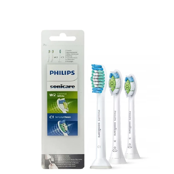 Насадки Philips Sonicare HX6013/56 Optimal White W2 + SimplyClean C1 (3 шт.) ЕС