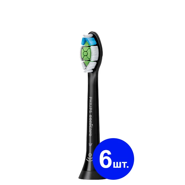 Насадки Philips Sonicare W Optimal White HX6064/11 Black 6 шт.