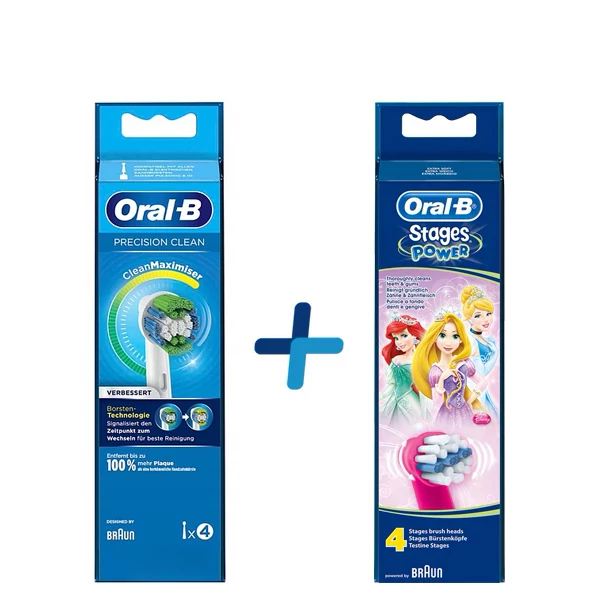 Насадки Oral-B набор EB20RB (4 шт.) + EB10 Принцесса (4 шт.) ЕС