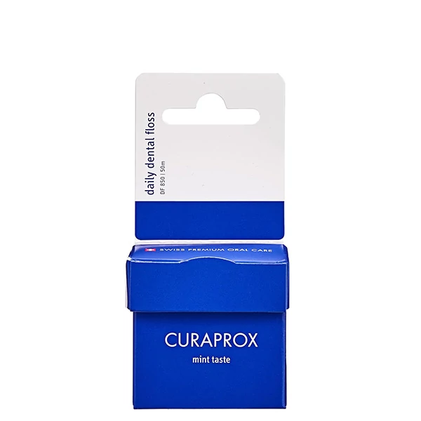Зубная нить Curaprox DF 850 вощеная из биополимера (50 м.)