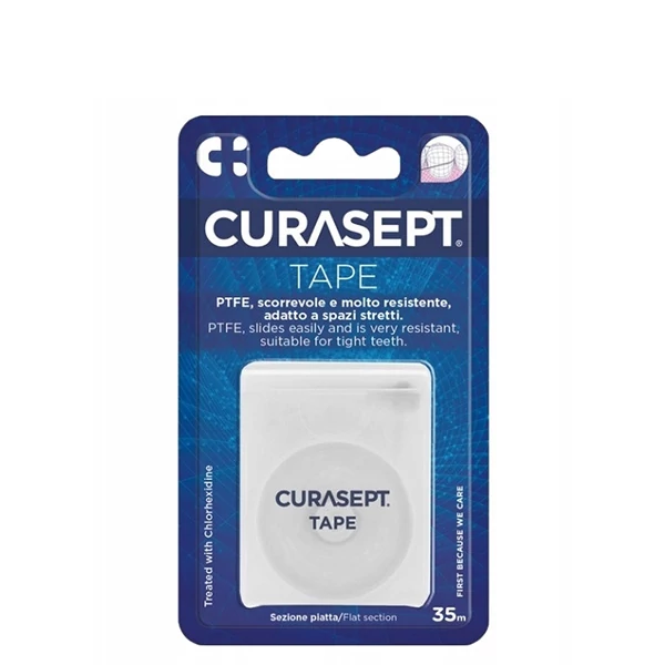 Зубная нить Curasept PTFE Tape плоская с тефлоновым покрытием (35 м.) ЕС