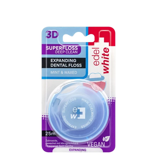 Зубная нитка-флос Edel+White Расширяющаяся (25 м)