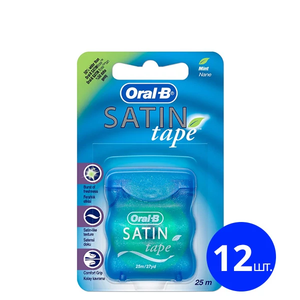Зубная нить Oral-B Satin Tape для здоровья десен и зубов (25 м.) (12 шт.) ЕС