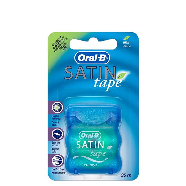Зубная нить Oral-B Satin Tape для здоровья десен и зубов (25 м.) ЕС