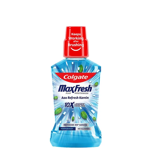 Ополаскиватель Colgate MaxFresh Plax Mouthwash 10x Longer Cooling Peppermint (500 мл.) ЕС