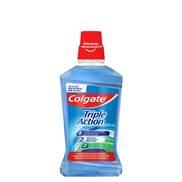 Ополаскиватель Colgate Triple Action без алкоголя (500мл.) ЕС