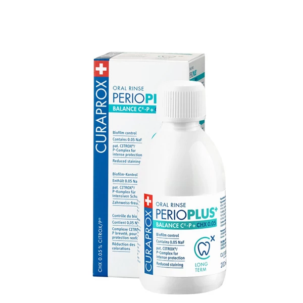 Ополаскиватель Curaprox Perio plus Balance с хлоргексидином 0,05% (230ppm) (200 мл.) ЕС
