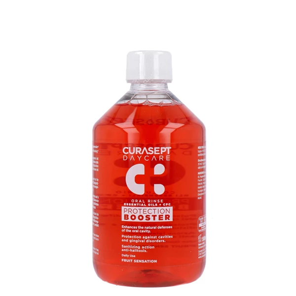 Ополаскиватель Curasept Daycare Booster Fruit Sensation для предотвращения развития микроорганизмов (500 мл.) ЕС