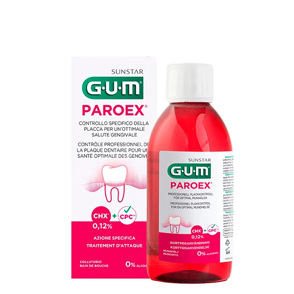 Ополаскиватель для рта GUM Paroex CHX 0.12% + CPC (300 мл.) ЕС