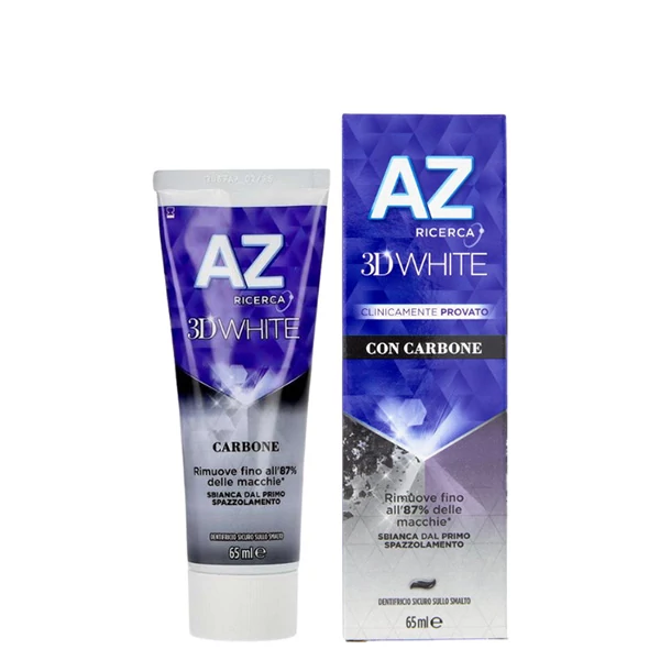 Зубная паста AZ 3D White Con Carbone (65 мл.) для отбеливания с активированным углем