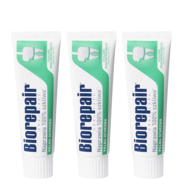 Зубная паста Biorepair Total Protective Repair без фтора для восстановления поверхности эмали (75 мл) (3 шт.) ЕС