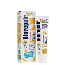 Детская зубная паста Biorepair Kids (0-6 лет) для укрепления и защиты молочных зубов со вкусом банана (без фтора) (50 мл.)