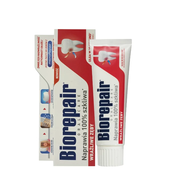 Зубная паста Biorepair Fast Sensitive Repair для чувствительных зубов (без фтора) (75 мл)