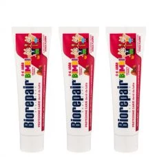 Детская зубная паста Biorepair Kids (0-6 лет) со вкусом клубники (без фтора) (50 мл.) (3 шт.) ЕС
