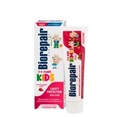 Детская зубная паста Biorepair Kids (0-6 лет) со вкусом клубники (без фтора) (50 мл.)
