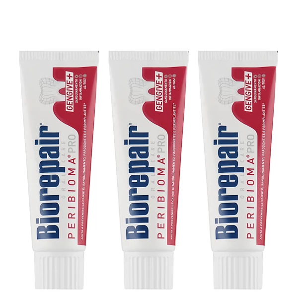 Зубная паста Biorepair PERIBIOMA Pro для поддержания микрофлоры полости рта (без фтора) (75 мл.) (3 шт.) ЕС