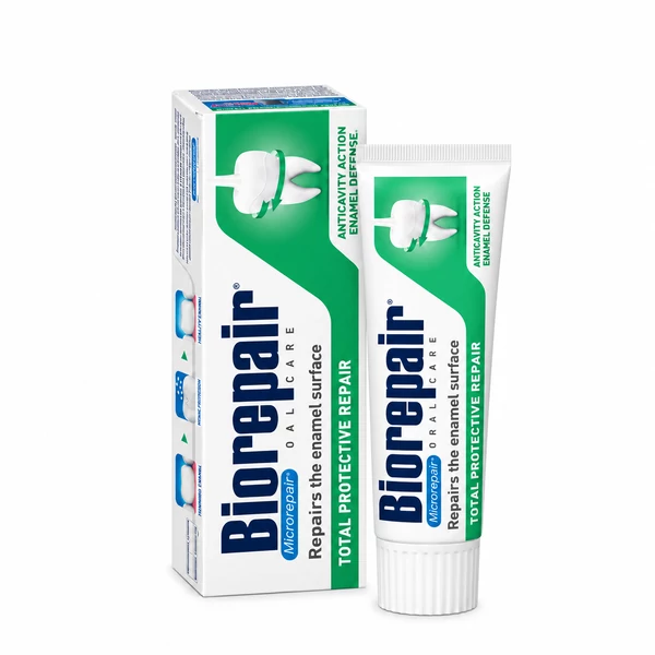 Зубная паста Biorepair Total Protective Repair без фтора для восстановления поверхности эмали (75 мл)