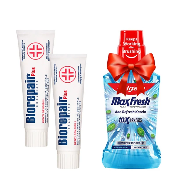 Зубная паста Biorepair Plus Professional для чувствительных зубов (75 мл.) (2 шт.) + Подарок ЕС