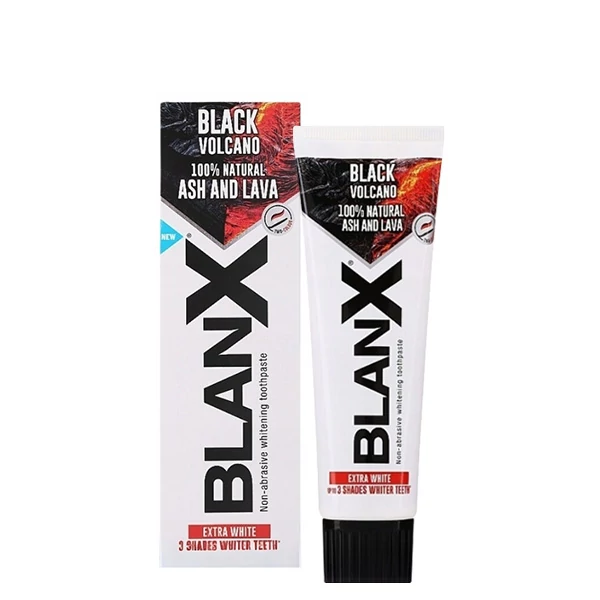 Зубная паста BlanX &quot;Black Volcano&quot; отбеливающая с золой и лавой (75 мл.) ЕС