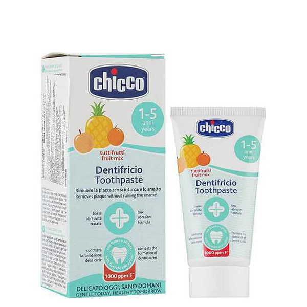 Детская зубная паста Chicco с фтором (1-5 лет) (50 мл.) ЕС