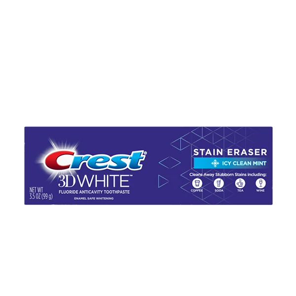 Зубная паста Crest 3D White Stain Eraser Icy Clean Mint 3в1 (99 г)