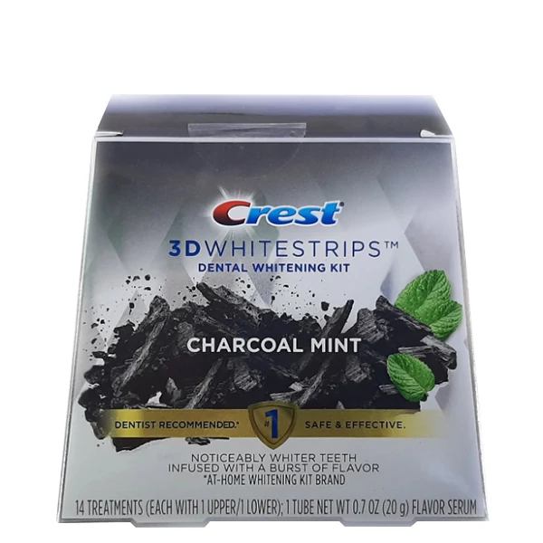 Отбеливающие полоски Crest 3D White Whitestrips Charcoa Mint