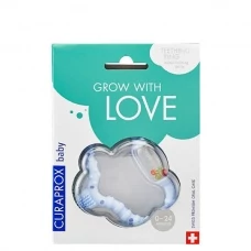 Прорезыватель Curaprox Baby Blue с мягкой погремушкой для прорезывания зубов (0-24 м.) ЕС