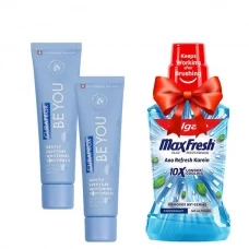 Отбеливающая зубная паста Curaprox Be You Blue со вкусом ежевики и солодки (60 мл.) (2 шт.) + Подарок ЕС