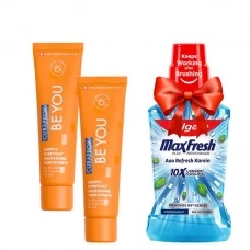 Отбеливающая зубная паста Curaprox Be You Orange со вкусом персика и абрикоса (60 мл.) (2 шт.) + Подарок ЕС