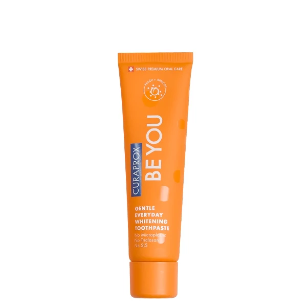 Отбеливающая зубная паста Curaprox Be You Orange со вкусом персика и абрикоса (60 мл.)
