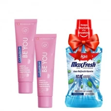 Отбеливающая зубная паста Curaprox Be You Pink со вкусом арбуза (60 мл.) (2 шт.) + Подарок ЕС