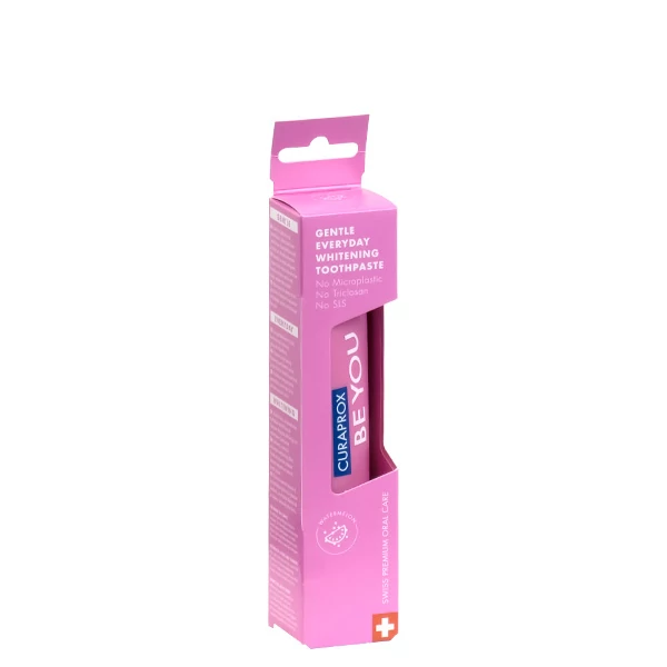 Отбеливающая зубная паста Curaprox Be You Pink со вкусом арбуза (60 мл.)