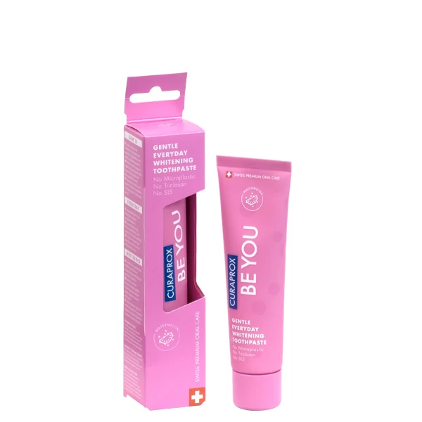 Отбеливающая зубная паста Curaprox Be You Pink со вкусом арбуза (60 мл.)