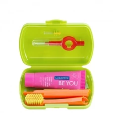 Дорожный набор Curaprox Be you Green: Мануальная зубная щетка CS 5460 + Зубная паста Be you арбуз (10 мл.)