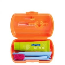 Дорожный набор Curaprox Be you Orange: Мануальная зубная щетка CS 5460 + Зубная паста Be you яблоко и алоэ (10 мл.)