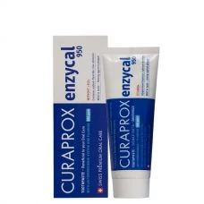 Мягкая профилактическая зубная паста Curaprox Enzycal 950ppmF для укрепления эмали (75 мл.)