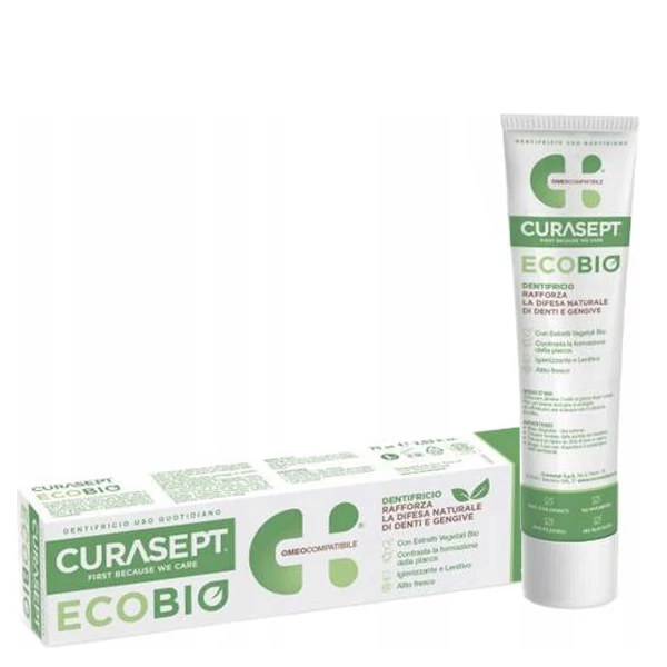Зубная паста Curasept Ecobio натуральная (без фтора) (75 мл.)