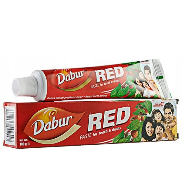 Зубная паста Dabur Red натуральная травяная (без фтора) (100 г.) ЕС