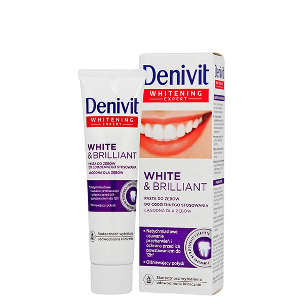 Зубная паста Denivit White &amp; Brilliant для ежедневного использования (50 мл.)