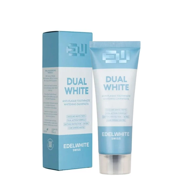 Зубная паста Edel+White Whitening + Anti-Plaque антиналет и отбеливание (75 мл.) 