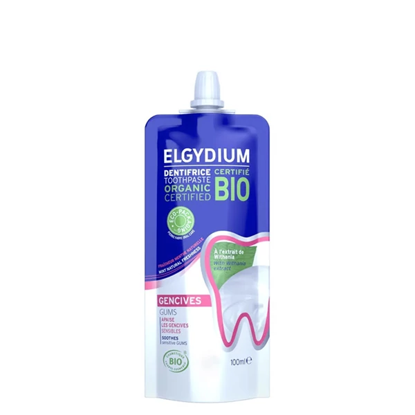Зубная паста Elgydium Bio Gums органическая для раздраженных десен (Без фтора) (100 мл.) ЕС