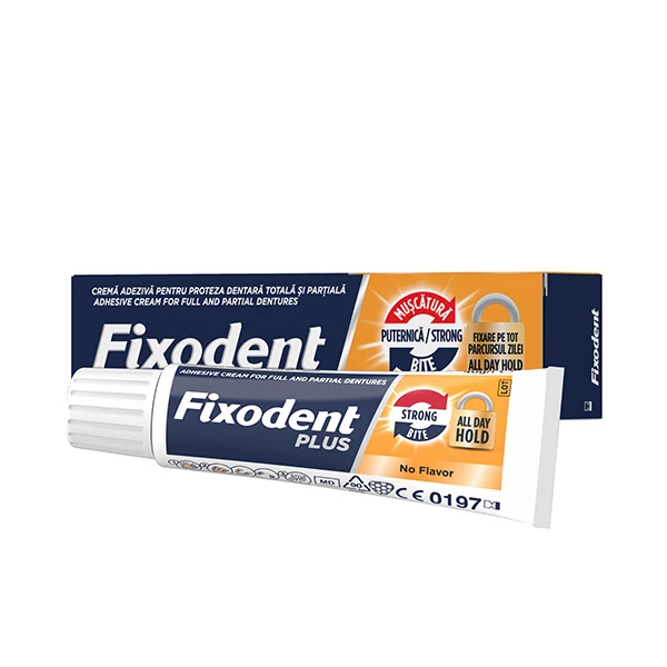 Крем для фиксации зубных протезов Fixodent Plus All Day Hold без вкуса (40 г.) ЕС
